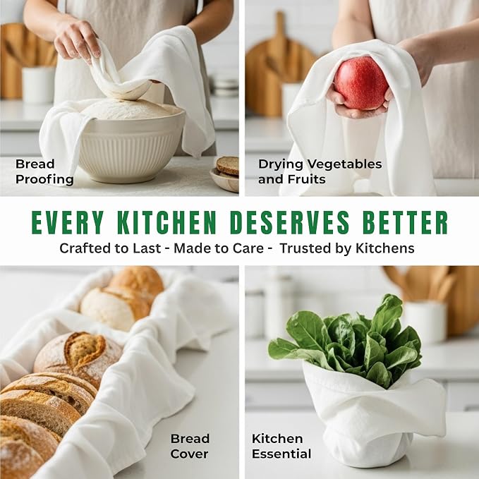 Flour Sack Towels | Tea Towel for Crafts| Kitchen Dish Cotton Blank Towel for - Image 6