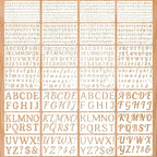 1/3, 2 Inch Letter Stencils for Painting, 28 Pack Reusable Plastic Alphabet and by Duozea