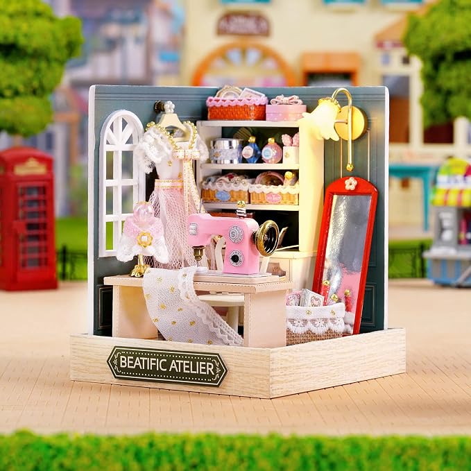 CUTEROOM DIY Doll House Miniature Furniture Wooden House Kit - Image 3
