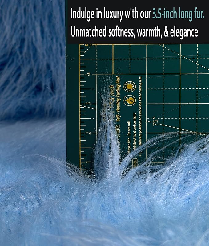 Fabric Empire 2.3oz Faux Fur Curly Yak Fabric 3.5" Long Pile Japanese Yarn/Sold - Image 3