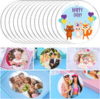 Audab Acrylic Ornament Blanks for Vinyl, Large Clear Acrylic Discs Round - Image 5