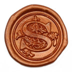 Medieval Initial Alphabet Sealing Wax Stamps, Brass Head Wooden Handle - Image 2