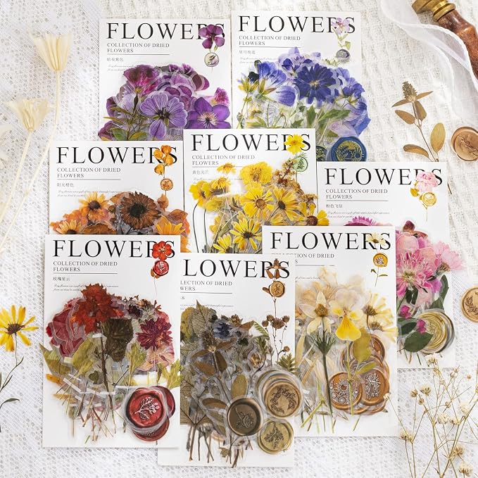 Yoksas Pressed Flower Wax Seal Stickers Set - Image 2
