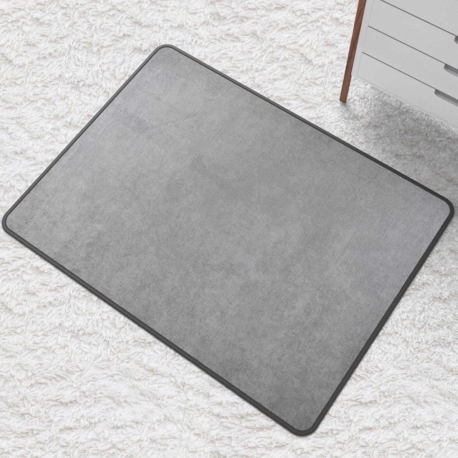 Heavy Duty Office Chair Mat for Carpet and Hardwood Floor Bohemian Desk Chair Mat Rug 36'' x 48'' Corduroy Surface Floor mats for Office Home