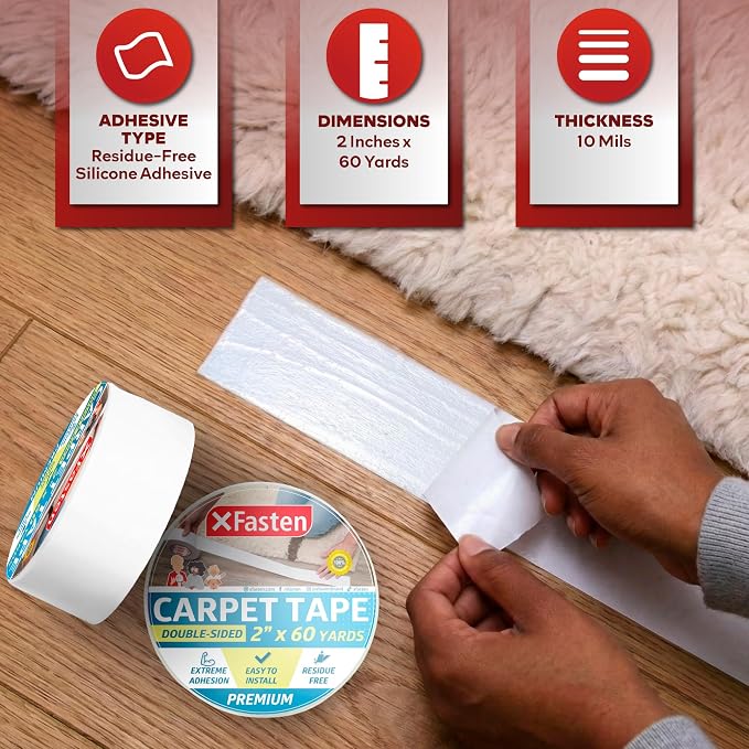 XFasten Double-Sided Carpet Tape - Image 3
