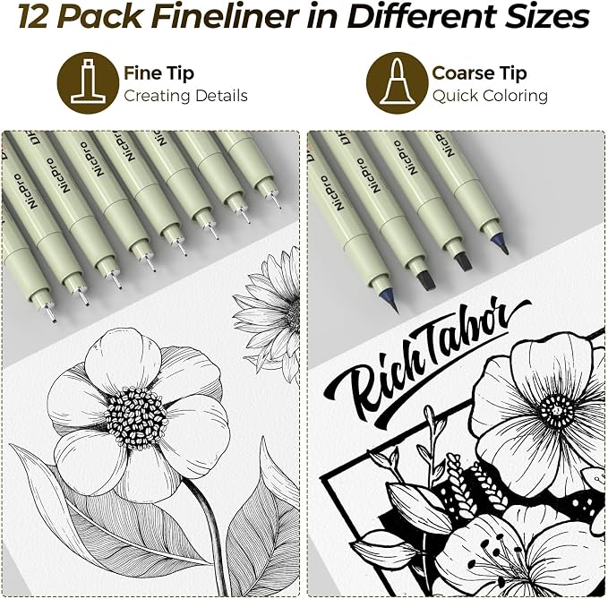 Nicpro 58 PCS Art Drawing Supplies Kit in Leather Case, Art Mechanical Pencil - Image 3