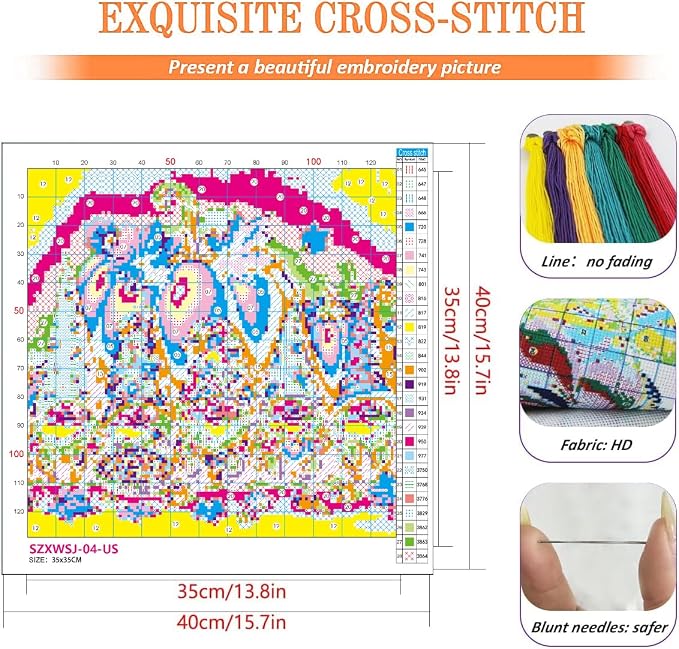 KYOQFVN Halloween Stamped Cross Stitch Kits - Image 2