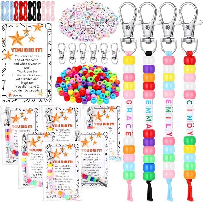 Suncalla 984 Pcs 24 Set End of Year Gift Keychain Making Kit Gift Crafts | by Unknown