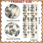 Hosuly 40 Pcs Vintage Christmas Fabric Roll Rustic Christmas Winter Jelly - Image 2