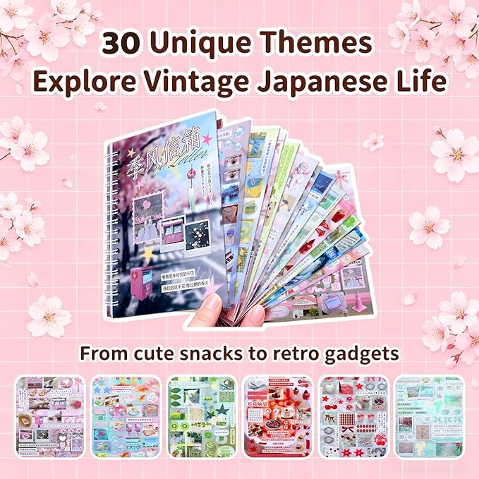 Tmtains 30 Sheets Japanese Sticker Book - Image 4