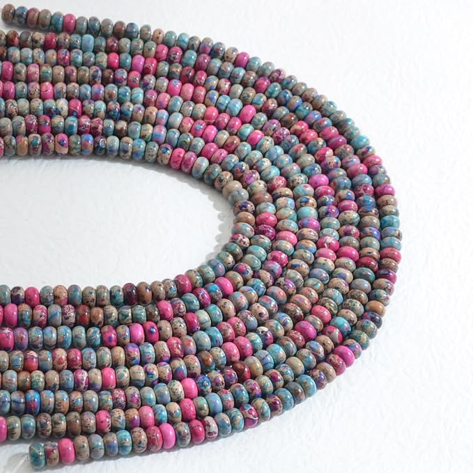 5x8mm Natural Rondelle Beads – Loose Gemstone Spacers - Image 2