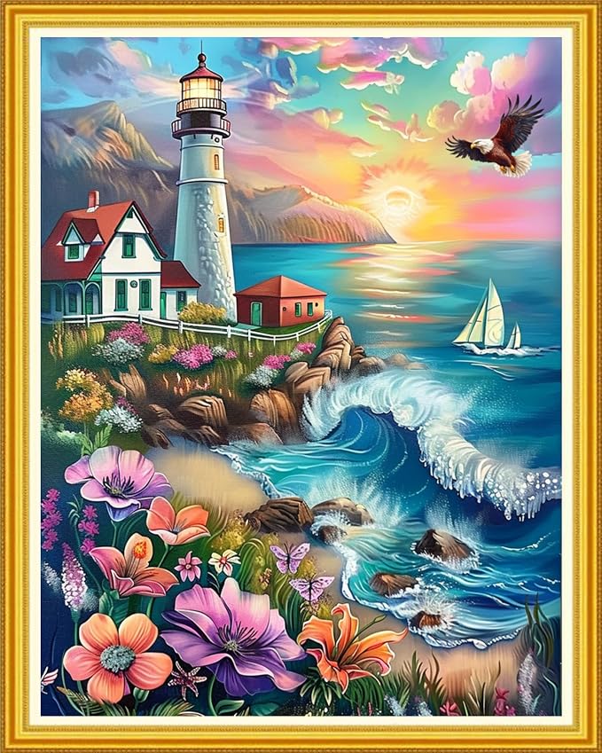Magxvouy Cross Stitch Kits Stamped Full Range of Embroidery Kits, Cross Stitch by MagxvouyCrossStitchKits
