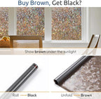 rabbitgoo Window Privacy Film Rainbow Film Decorative Window Sticker, 3D Static - Image 3