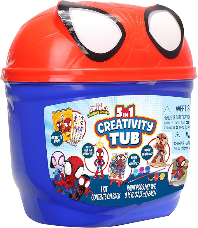 Tara Toys Spidey 5 in 1 Creativity Tub | Includes plaster figure, and paint. - Image 3