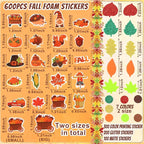 600Pcs Fall Thanksgiving Foam Sticker Glitter Maple Leaf Sticker | Autumn Decals - Image 2