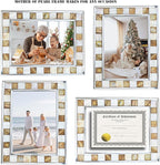 Silver Plate 8x10 Picture Frame, Mosaic Glass Photo Frame - Image 2