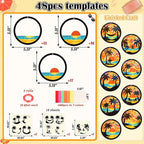 Renbuzhu 48PCS Summer Crafts: Paper Tropical Palm Tree Suncatchers DIY Kits - Image 4