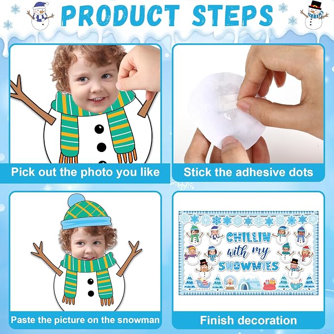Winter Bulletin Board Decoration Set Christmas Snowman Classroom Decoration - Image 4