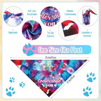 Sweetude 100 Pcs Tie Dye Dog Bandanas Bulk - Image 3