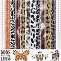 HTVRONT Leopard Permanent Vinyl 10 Sheets 12"x10" Cowhide Adhesive Vinyl | by HTVRONT