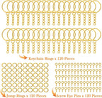 Audab 360Pcs Gold Keychain Bulk - Image 3