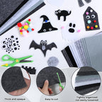 42Pcs Black Gray Fabric Sheets 8 x 12 Inch Assorted Soft Black Gray White Thick - Image 3