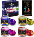 BALTIC DAY - Chameleon Mica Powder, 4 Jars of Color Shift Mica Powder Set - by BALTICDAYpuresoul