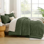 Andency Olive Green Oversized Super King Comforter Set 120x120, Extra Large - Image 7
