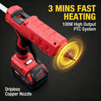 BLEDS 100W Cordless Glue Gun for Milwaukee 18V, LED Temp Adjust, Tool Only | - Image 5