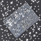 4000pcs Mixed Size Hot Fix Round Crystals Gems Glass Stones Hotfix Flat Back - Image 5