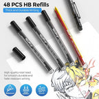 Nicpro 3 PCS 1.3 mm Blacke Mechanical Pencils Set - Image 4