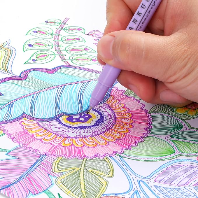 HANKU 0.38mm Fine Point Pen, 16 Colored Fineliner Bible Pens No Bleed Through - Image 3