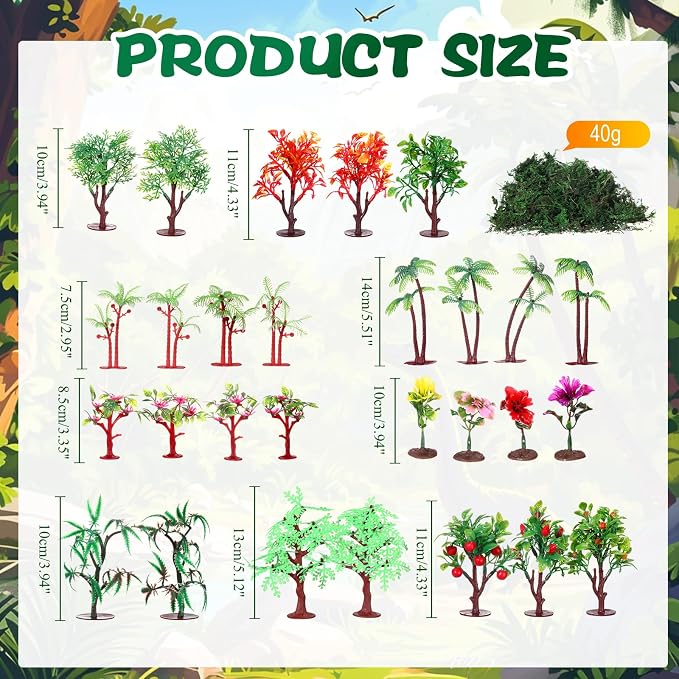 Tigeen 28 Pcs Model Trees Mixed Model - Image 2