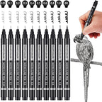 MARTCOLOR Micro Pen Fineliner Pens, 10 Size Archival Black Ink Pens | Fine by MARTCOLOR