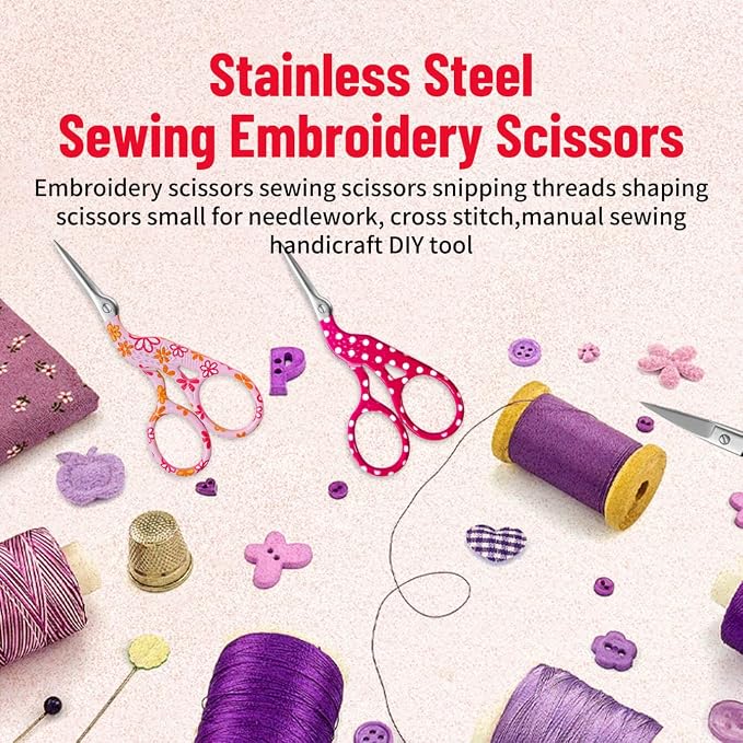 Embroidery Crafting Scissors, 3.7 Inches, 2 Pieces | Crochet Scissor, Cross - Image 2