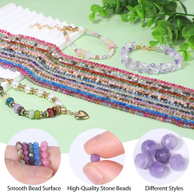 4mm 90pcs Deep Color Aquamarine Tiny Gemstone Beads - Image 4