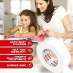 XFasten Double Sided Tape Clear, 2-Inch by 30-Yards, Ideal as a Gift Wrap Tape - Image 2