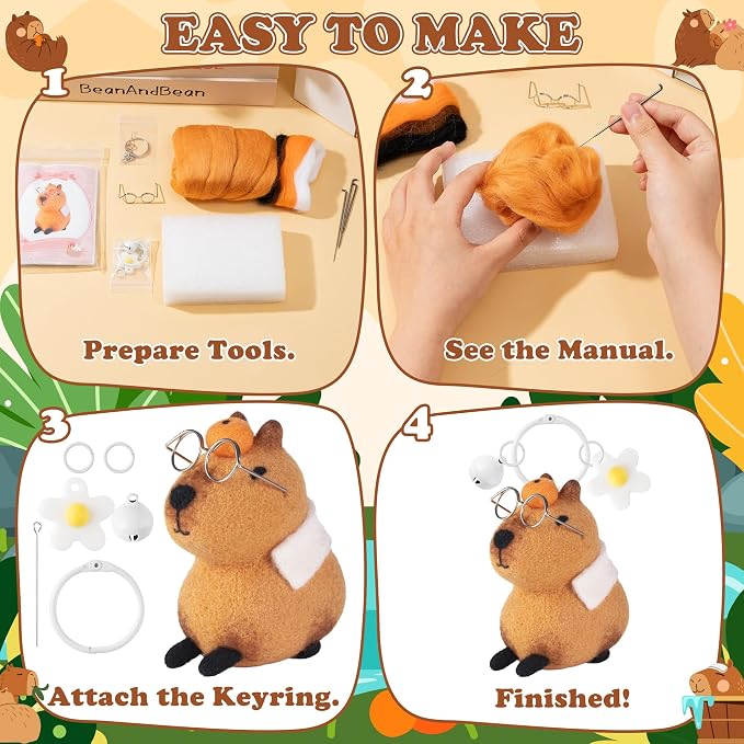 Capybara Needle Felting Kit - Image 3