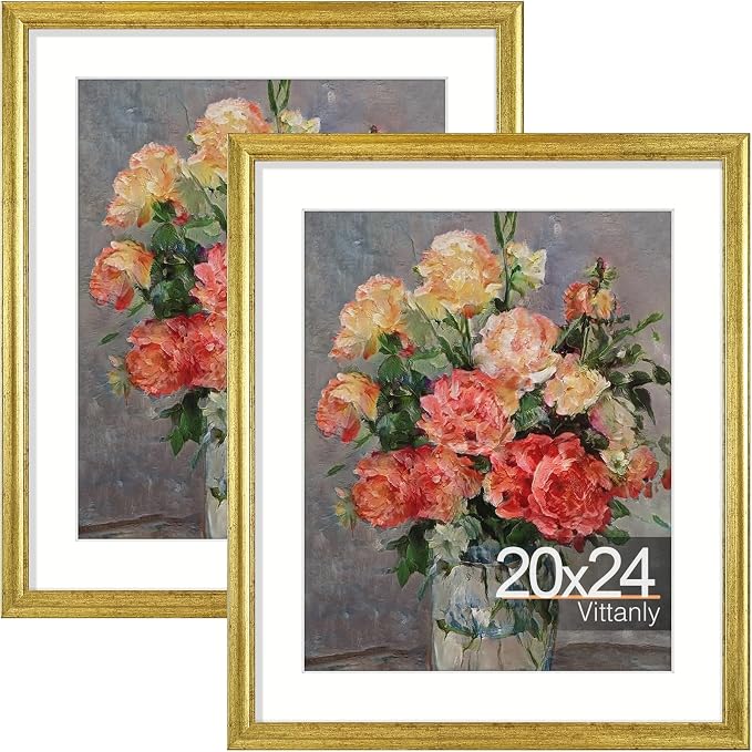 Vittanly 20x24 Picture Frames Set of 2, Ornate Vintage Photo Frame by Vittanly