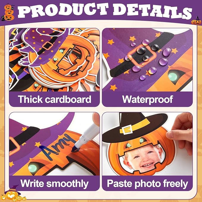 gisgfim 80Pcs Halloween Cutouts Witch Party Decorations Bulletin Board Pumpkins - Image 3