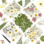 110Pcs Dried Flowers for Crafts, Real Pressed Flowers Dry Leaves Bulk Natural by Wellcometowyegey