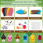 WATINC 6Pcs Hand Puppet Making Kit, Art Craft Felt Sock Puppet Toys, Creative - Image 3