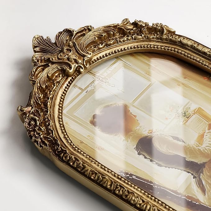 Cuspin 8x10 Picture Frame Vintage Gold Frames, Antique Gold Ornate Resin Photo - Image 4