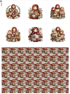 Matryoshka Patchwork Quilting Fabric Panel – 6× Blocks + Bonus Patchwork Sheet by FabricsTown