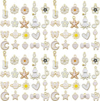 WOCRAFT 40pcs 20 pairs Assorted Enamel Bracelet Charms by WOCRAFT