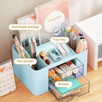 Marbrasse Pen Organizer with 2 Drawer, Desk Organizers and Accessories with 5 - Image 2