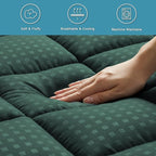 HYLEORY Twin XL Mattress Pad Quilted Fitted Mattress Protector Cooling Pillow - Image 4