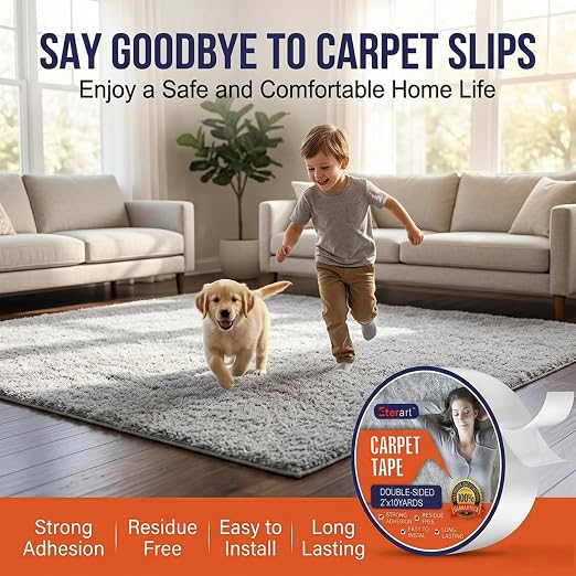 ETERART Double Sided Carpet Tape, No-Residue - Image 5