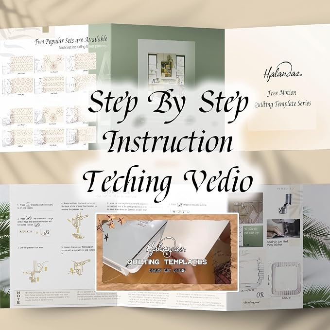 6 Pcs Free Motion Quilting Template Series - Image 5