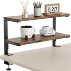 2-Tier Desk Extender, 22-inch Clamp-On Desk Shelf, Height-Adjustable Desktop by ART-GIFTREE